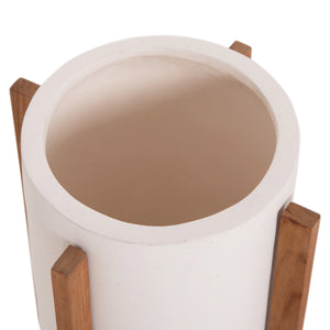ΓΛΑΣΤΡΑ ΕΣΩΤ.ΧΩΡΟΥ HOFF HM4682.02S FIBER CEMENT ΛΕΥΚΟ-TEAK ΒΑΣΗ Φ33x42Υεκ - Pakobazaar