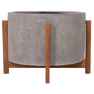 ΓΛΑΣΤΡΑ ΕΣΩΤ.ΧΩΡΟΥ HOFF HM4682.03L FIBER CEMENT ΓΚΡΙ-TEAK ΒΑΣΗ Φ50x35Υεκ - Pakobazaar