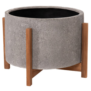 ΓΛΑΣΤΡΑ ΕΣΩΤ.ΧΩΡΟΥ HOFF HM4682.03L FIBER CEMENT ΓΚΡΙ-TEAK ΒΑΣΗ Φ50x35Υεκ - Pakobazaar