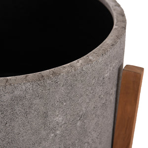 ΓΛΑΣΤΡΑ ΕΣΩΤ.ΧΩΡΟΥ HOFF HM4682.03L FIBER CEMENT ΓΚΡΙ-TEAK ΒΑΣΗ Φ50x35Υεκ - Pakobazaar