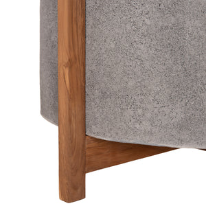 ΓΛΑΣΤΡΑ ΕΣΩΤ.ΧΩΡΟΥ HOFF HM4682.03L FIBER CEMENT ΓΚΡΙ-TEAK ΒΑΣΗ Φ50x35Υεκ - Pakobazaar