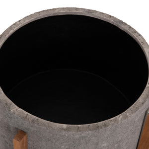 ΓΛΑΣΤΡΑ ΕΣΩΤ.ΧΩΡΟΥ HOFF HM4682.03L FIBER CEMENT ΓΚΡΙ-TEAK ΒΑΣΗ Φ50x35Υεκ - Pakobazaar