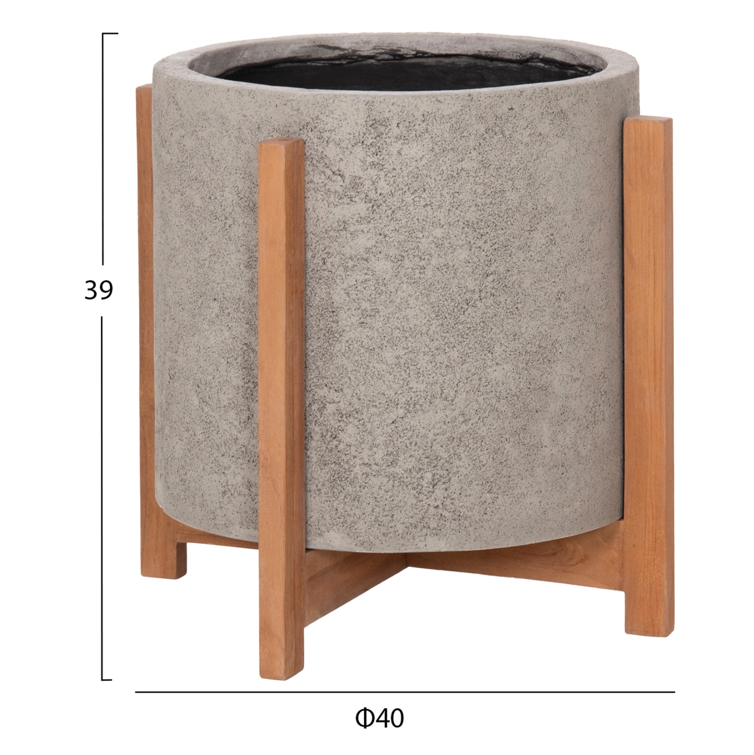 ΓΛΑΣΤΡΑ ΕΣΩΤ.ΧΩΡΟΥ HOFF HM4682.03M FIBER CEMENT ΓΚΡΙ-TEAK ΒΑΣΗ Φ40x39Υεκ - Pakobazaar