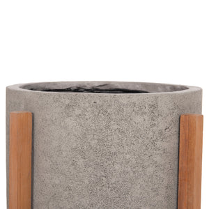 ΓΛΑΣΤΡΑ ΕΣΩΤ.ΧΩΡΟΥ HOFF HM4682.03M FIBER CEMENT ΓΚΡΙ-TEAK ΒΑΣΗ Φ40x39Υεκ - Pakobazaar