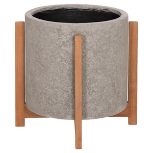 ΓΛΑΣΤΡΑ ΕΣΩΤ.ΧΩΡΟΥ HOFF HM4682.03M FIBER CEMENT ΓΚΡΙ-TEAK ΒΑΣΗ Φ40x39Υεκ - Pakobazaar