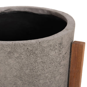 ΓΛΑΣΤΡΑ ΕΣΩΤ.ΧΩΡΟΥ HOFF HM4682.03M FIBER CEMENT ΓΚΡΙ-TEAK ΒΑΣΗ Φ40x39Υεκ - Pakobazaar