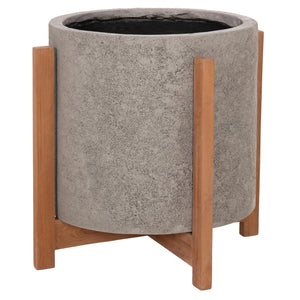 ΓΛΑΣΤΡΑ ΕΣΩΤ.ΧΩΡΟΥ HOFF HM4682.03M FIBER CEMENT ΓΚΡΙ-TEAK ΒΑΣΗ Φ40x39Υεκ - Pakobazaar
