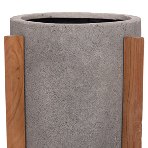 ΓΛΑΣΤΡΑ ΕΣΩΤ.ΧΩΡΟΥ HOFF HM4682.03S FIBER CEMENT ΓΚΡΙ-TEAK ΒΑΣΗ Φ33x42Υεκ - Pakobazaar