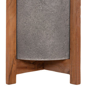 ΓΛΑΣΤΡΑ ΕΣΩΤ.ΧΩΡΟΥ HOFF HM4682.03S FIBER CEMENT ΓΚΡΙ-TEAK ΒΑΣΗ Φ33x42Υεκ - Pakobazaar