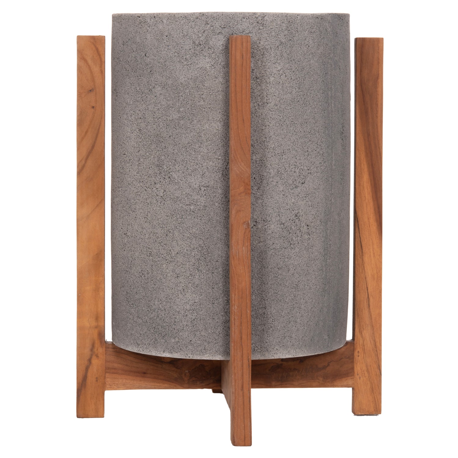 ΓΛΑΣΤΡΑ ΕΣΩΤ.ΧΩΡΟΥ HOFF HM4682.03S FIBER CEMENT ΓΚΡΙ-TEAK ΒΑΣΗ Φ33x42Υεκ - Pakobazaar