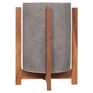 ΓΛΑΣΤΡΑ ΕΣΩΤ.ΧΩΡΟΥ HOFF HM4682.03S FIBER CEMENT ΓΚΡΙ-TEAK ΒΑΣΗ Φ33x42Υεκ - Pakobazaar