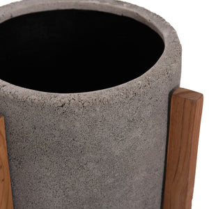 ΓΛΑΣΤΡΑ ΕΣΩΤ.ΧΩΡΟΥ HOFF HM4682.03S FIBER CEMENT ΓΚΡΙ-TEAK ΒΑΣΗ Φ33x42Υεκ - Pakobazaar