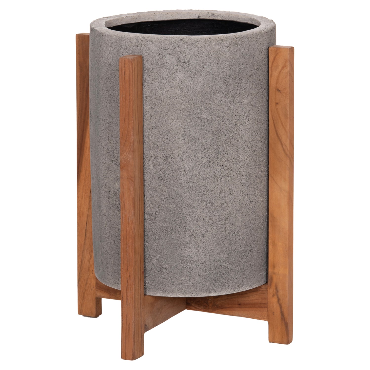 ΓΛΑΣΤΡΑ ΕΣΩΤ.ΧΩΡΟΥ HOFF HM4682.03S FIBER CEMENT ΓΚΡΙ-TEAK ΒΑΣΗ Φ33x42Υεκ - Pakobazaar