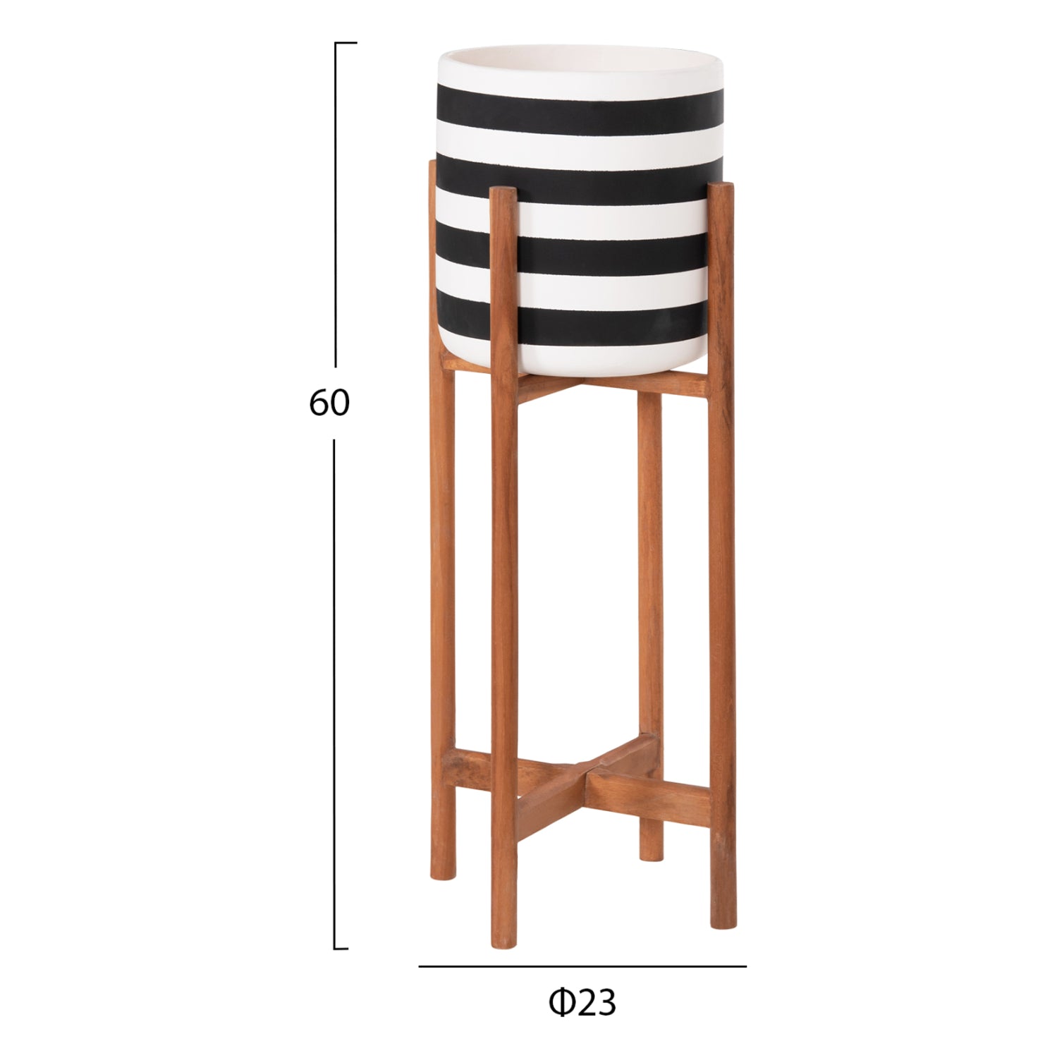 ΓΛΑΣΤΡΑ ΕΣΩΤ.ΧΩΡΟΥ RENTIL HM4683S FIBER CEMENT ΛΕΥΚΟ/ΜΑΥΡΟ--ΒΑΣΗ TEAK Φ23x60Υεκ - Pakobazaar