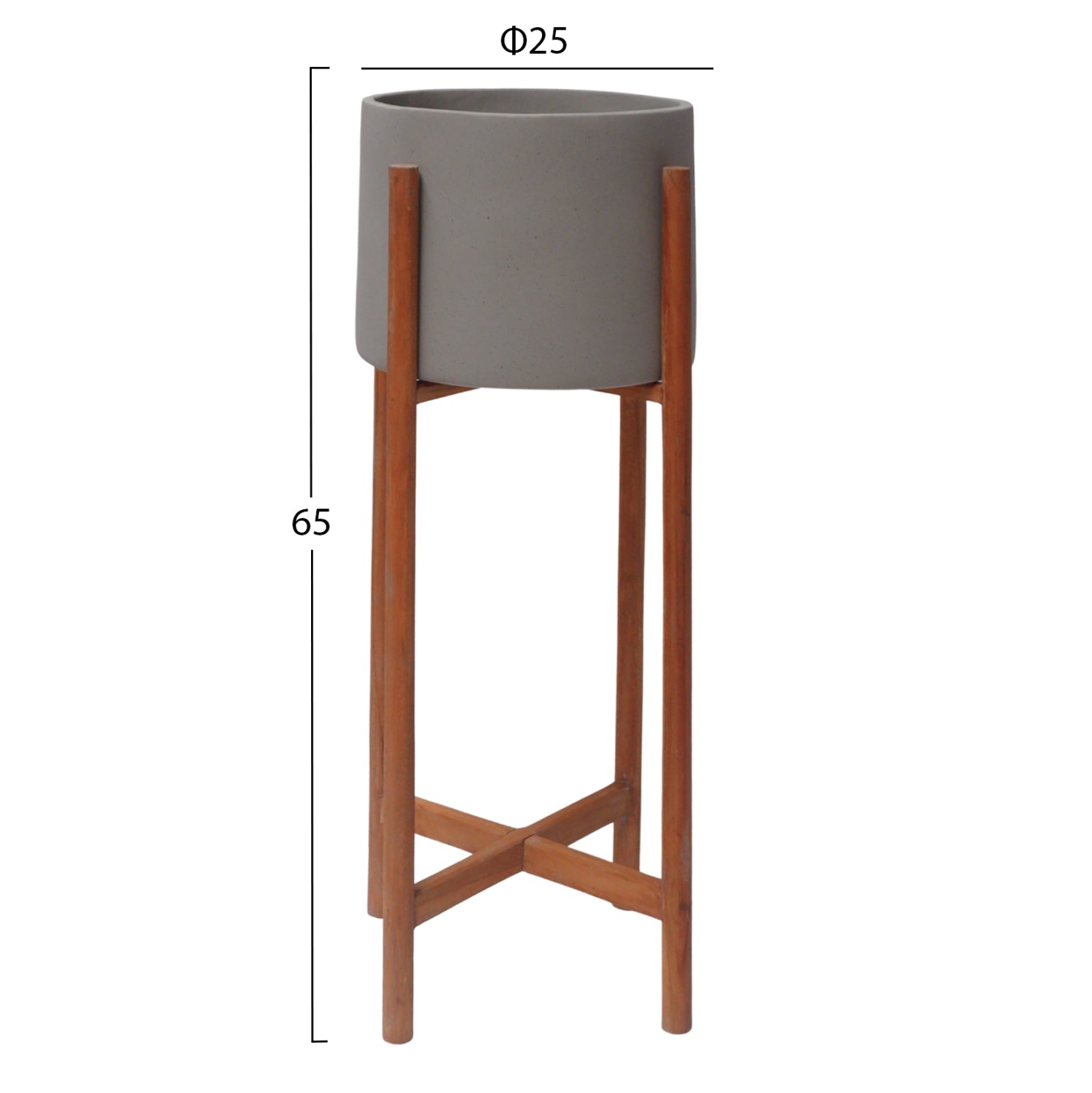 ΓΛΑΣΤΡΑ ΕΣΩΤ.ΧΩΡΟΥ RENTIL HM4684.03L FIBER CEMENT ΧΡΩΜΑ ΓΚΡΙ--ΒΑΣΗ TEAK Φ25x65Υ - Pakobazaar