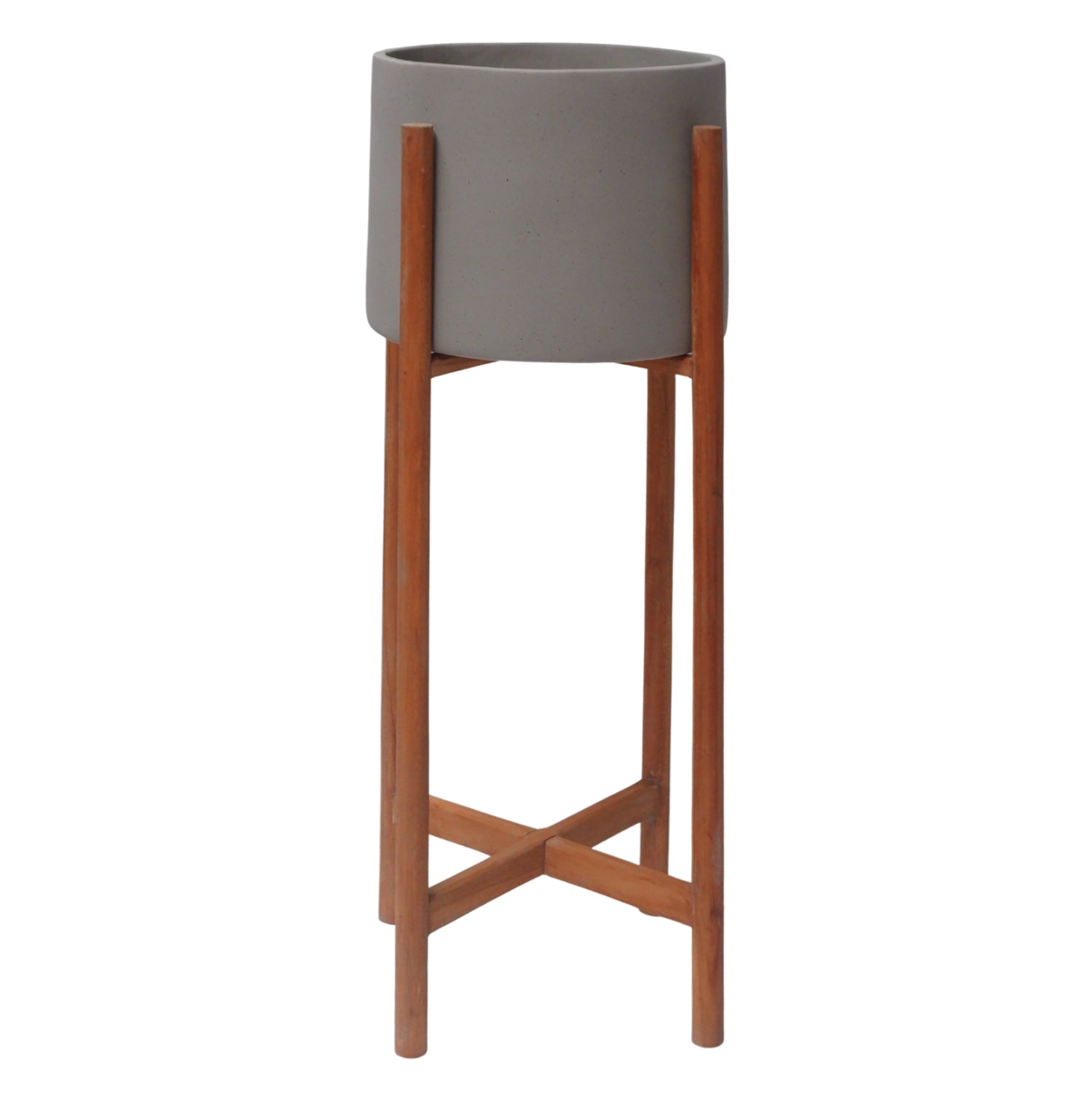 ΓΛΑΣΤΡΑ ΕΣΩΤ.ΧΩΡΟΥ RENTIL HM4684.03L FIBER CEMENT ΧΡΩΜΑ ΓΚΡΙ--ΒΑΣΗ TEAK Φ25x65Υ - Pakobazaar