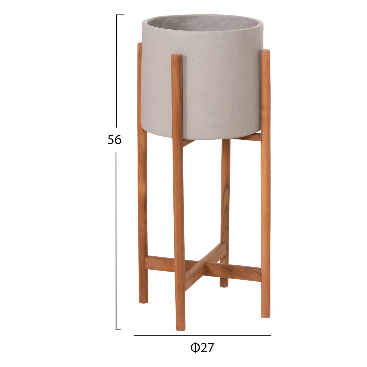 ΓΛΑΣΤΡΑ ΕΣΩΤ.ΧΩΡΟΥ RENTIL HM4684.03S FIBER CEMENT ΧΡΩΜΑ ΓΚΡΙ--ΒΑΣΗ TEAK Φ27x56Υ - Pakobazaar
