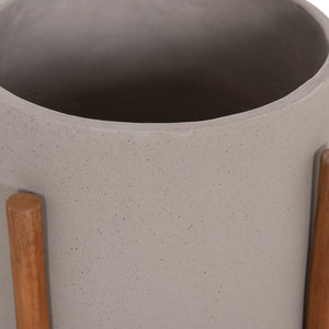 ΓΛΑΣΤΡΑ ΕΣΩΤ.ΧΩΡΟΥ RENTIL HM4684.03S FIBER CEMENT ΧΡΩΜΑ ΓΚΡΙ--ΒΑΣΗ TEAK Φ27x56Υ - Pakobazaar