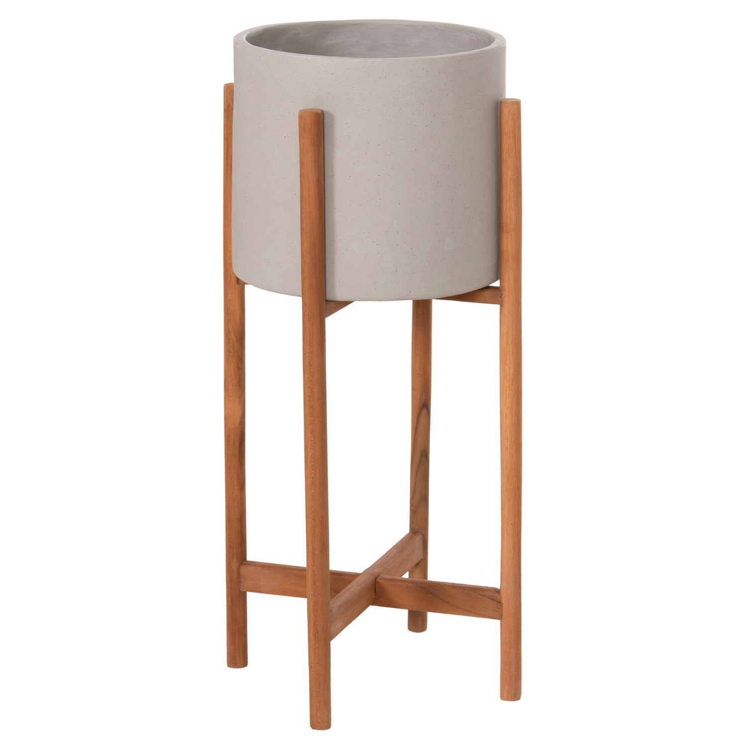 ΓΛΑΣΤΡΑ ΕΣΩΤ.ΧΩΡΟΥ RENTIL HM4684.03S FIBER CEMENT ΧΡΩΜΑ ΓΚΡΙ--ΒΑΣΗ TEAK Φ27x56Υ - Pakobazaar