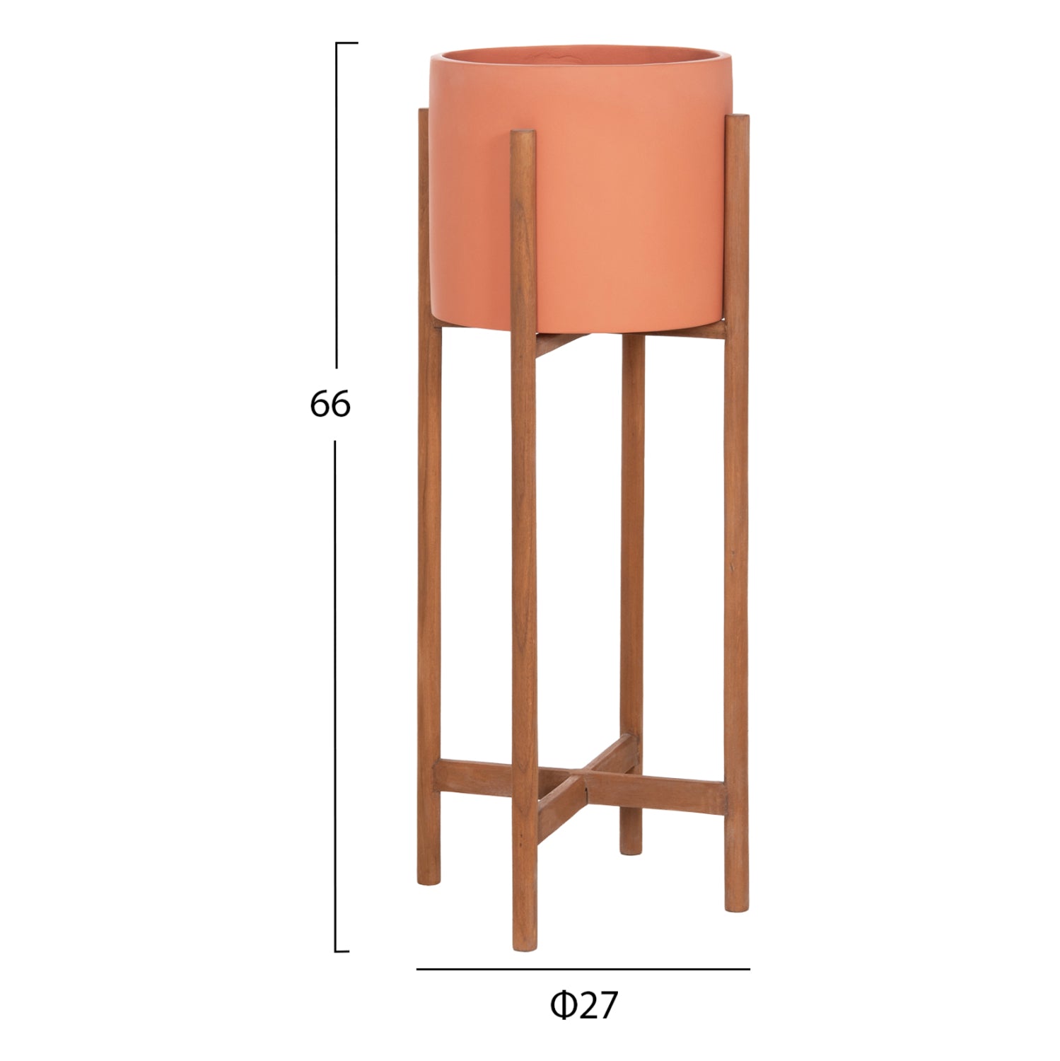 ΓΛΑΣΤΡΑ ΕΣΩΤ.ΧΩΡΟΥ RENTIL HM4684.08L FIBER CEMENT ΧΡΩΜΑ ΤΕΡΑΚΟΤΑ--ΒΑΣΗ TEAK Φ27x66Υ - Pakobazaar