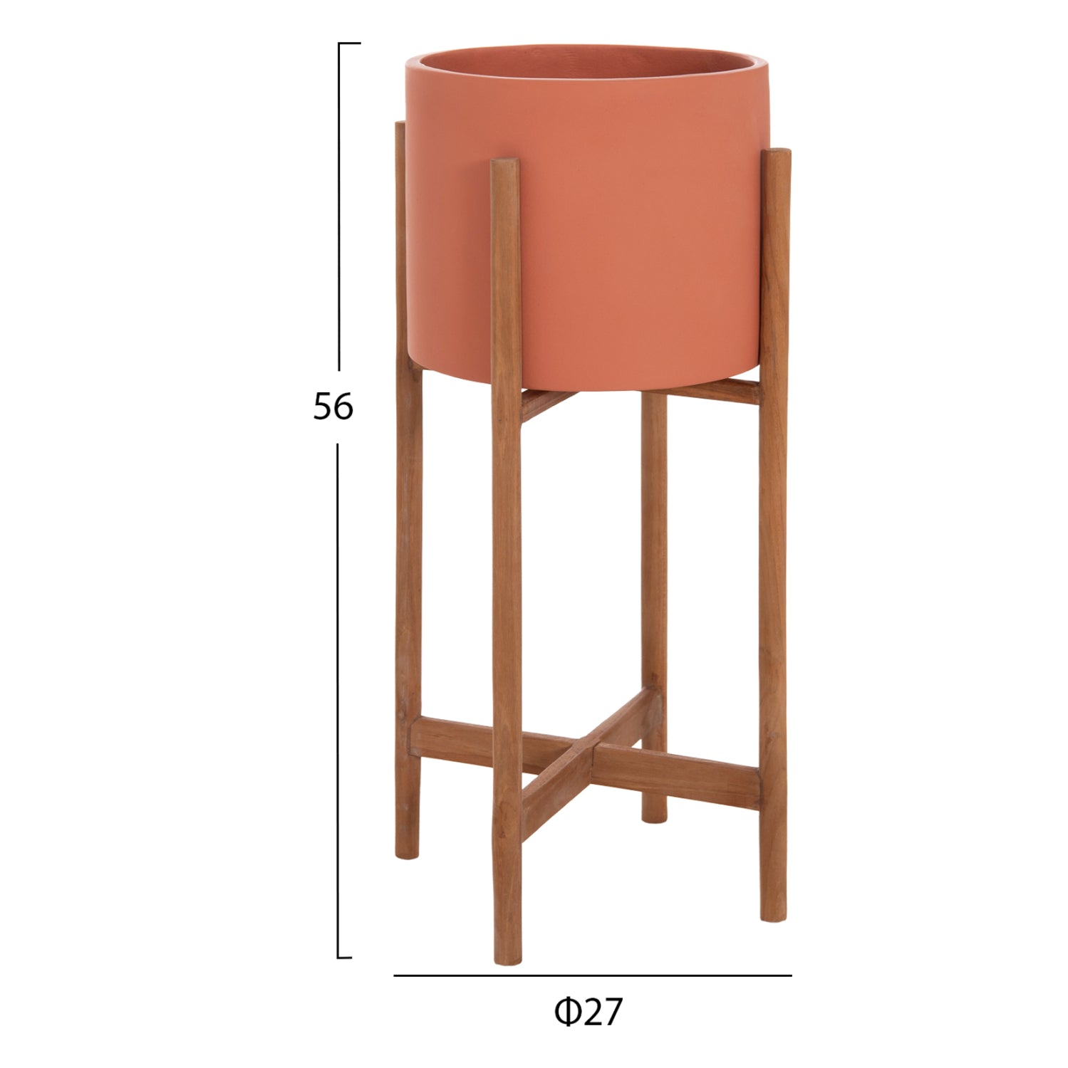 ΓΛΑΣΤΡΑ ΕΣΩΤ.ΧΩΡΟΥ RENTIL HM4684.08S FIBER CEMENT ΧΡΩΜΑ ΤΕΡΑΚΟΤΑ--ΒΑΣΗ TEAK Φ27x56Υ - Pakobazaar