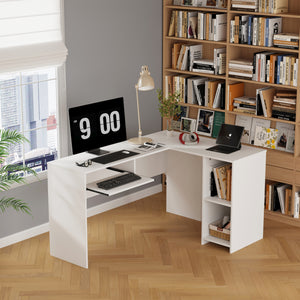 ΓΩΝΙΑΚΟ ΓΡΑΦΕΙΟ SHIG HM2135.03 MDF ΣΕ ΛΕΥΚΟ 140x120x75Υεκ - Pakobazaar