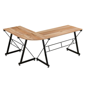ΓΩΝΙΑΚΟ ΓΡΑΦΕΙΟ WALNUT ΕΠΙΦΑΝΕΙΑ ΜΕ ΜΕΤΑΛΛΙΚΟ ΣΚΕΛΕΤΟ HM2127.02 158Χ120Χ74εκ. - Pakobazaar