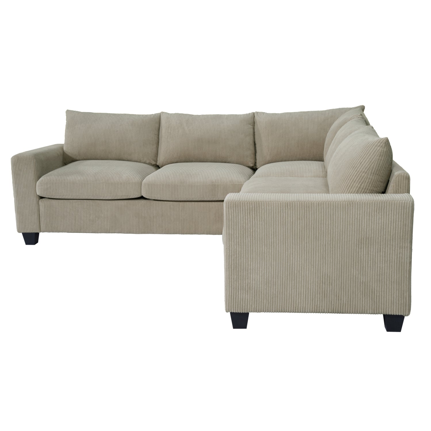 ΓΩΝΙΑΚΟΣ ΚΑΝΑΠΕΣ CALDER HM3286.03 ΜΠΕΖ ΥΦΑΣΜΑ 254x254x91Υεκ. - Pakobazaar