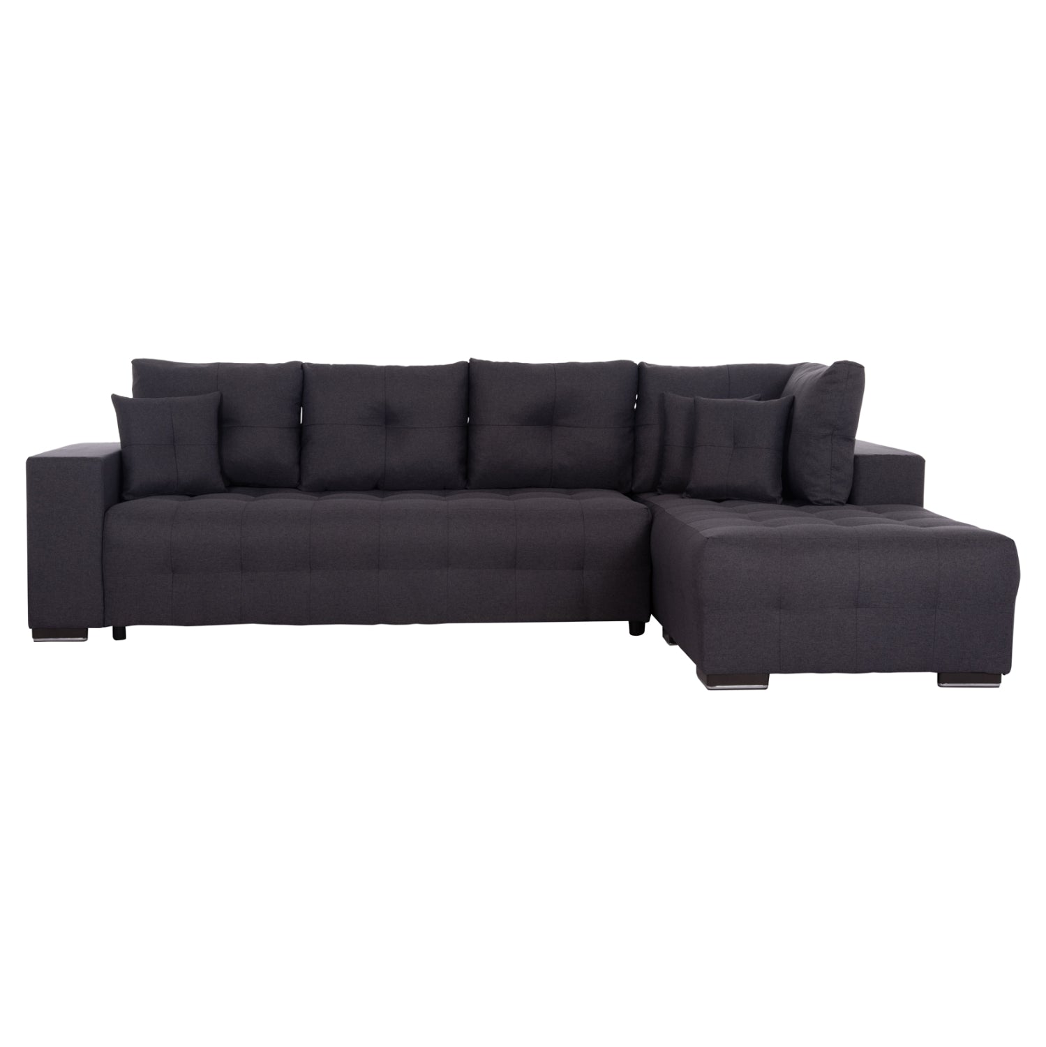ΓΩΝΙΑΚΟΣ ΚΑΝΑΠΕΣ-ΚΡΕΒΑΤΙ ΜΕ ΑΠΟΘ.ΧΩΡΟ TRENDSTON HM3302.01R ΓΚΡΙ ΥΦΑΣΜΑ 298x177x95Υεκ - Pakobazaar