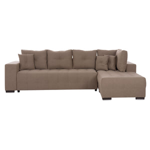 ΓΩΝΙΑΚΟΣ ΚΑΝΑΠΕΣ-ΚΡΕΒΑΤΙ ΜΕ ΑΠΟΘ.ΧΩΡΟ TRENDSTON HM3302.03R ΜΠΕΖ ΥΦΑΣΜΑ 298x177x95Υεκ - Pakobazaar