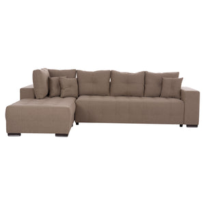 ΓΩΝΙΑΚΟΣ ΚΑΝΑΠΕΣ-ΚΡΕΒΑΤΙ ΜΕ ΑΠΟΘ.ΧΩΡΟ TRENDSTON HM3302.03L ΜΠΕΖ ΥΦΑΣΜΑ 298x177x95Υεκ - Pakobazaar