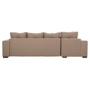 ΓΩΝΙΑΚΟΣ ΚΑΝΑΠΕΣ-ΚΡΕΒΑΤΙ ΜΕ ΑΠΟΘ.ΧΩΡΟ TRENDSTON HM3302.03L ΜΠΕΖ ΥΦΑΣΜΑ 298x177x95Υεκ - Pakobazaar