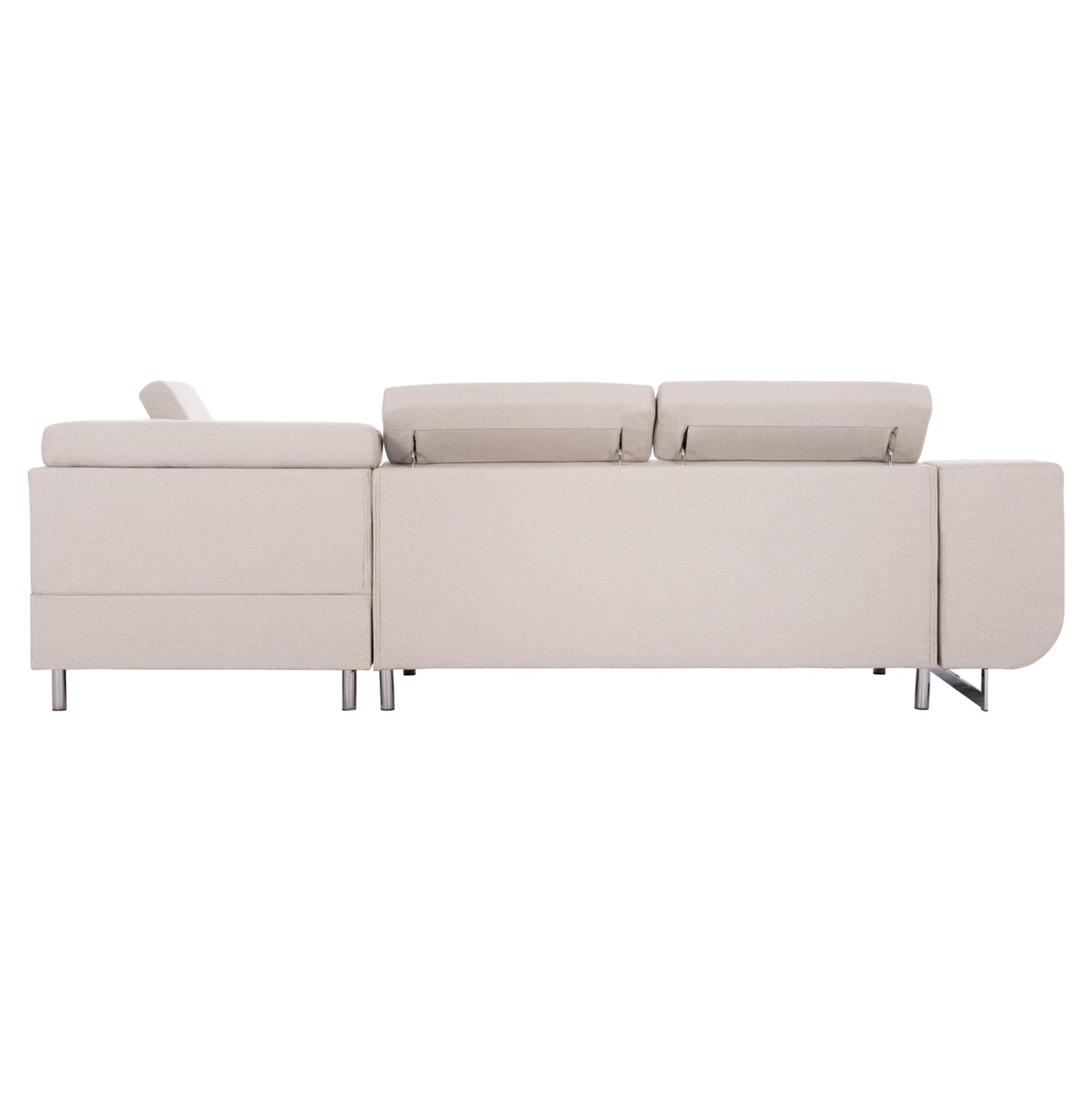 ΓΩΝΙΑΚΟΣ ΚΑΝΑΠΕΣ-ΚΡΕΒΑΤΙ ΜΕ ΑΠΟΘ.ΧΩΡΟ ENCORE HM3301.03R ΜΠΕΖ ΥΦΑΣΜΑ 285x205x90Υεκ. - Pakobazaar