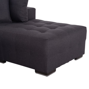 ΓΩΝΙΑΚΟΣ ΚΑΝΑΠΕΣ-ΚΡΕΒΑΤΙ ΜΕ ΑΠΟΘ.ΧΩΡΟ TRENDSTON HM3302.01R ΓΚΡΙ ΥΦΑΣΜΑ 298x177x95Υεκ - Pakobazaar
