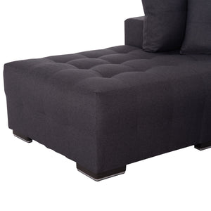 ΓΩΝΙΑΚΟΣ ΚΑΝΑΠΕΣ-ΚΡΕΒΑΤΙ ΜΕ ΑΠΟΘ.ΧΩΡΟ TRENDSTON HM3302.01L ΓΚΡΙ ΥΦΑΣΜΑ 298x177x95Υεκ - Pakobazaar