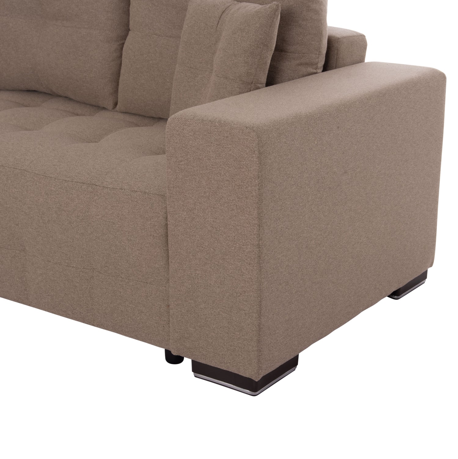 ΓΩΝΙΑΚΟΣ ΚΑΝΑΠΕΣ-ΚΡΕΒΑΤΙ ΜΕ ΑΠΟΘ.ΧΩΡΟ TRENDSTON HM3302.03L ΜΠΕΖ ΥΦΑΣΜΑ 298x177x95Υεκ - Pakobazaar