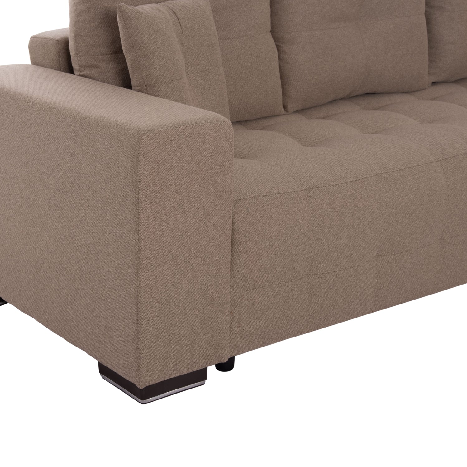 ΓΩΝΙΑΚΟΣ ΚΑΝΑΠΕΣ-ΚΡΕΒΑΤΙ ΜΕ ΑΠΟΘ.ΧΩΡΟ TRENDSTON HM3302.03R ΜΠΕΖ ΥΦΑΣΜΑ 298x177x95Υεκ - Pakobazaar