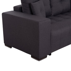 ΓΩΝΙΑΚΟΣ ΚΑΝΑΠΕΣ-ΚΡΕΒΑΤΙ ΜΕ ΑΠΟΘ.ΧΩΡΟ TRENDSTON HM3302.01R ΓΚΡΙ ΥΦΑΣΜΑ 298x177x95Υεκ - Pakobazaar