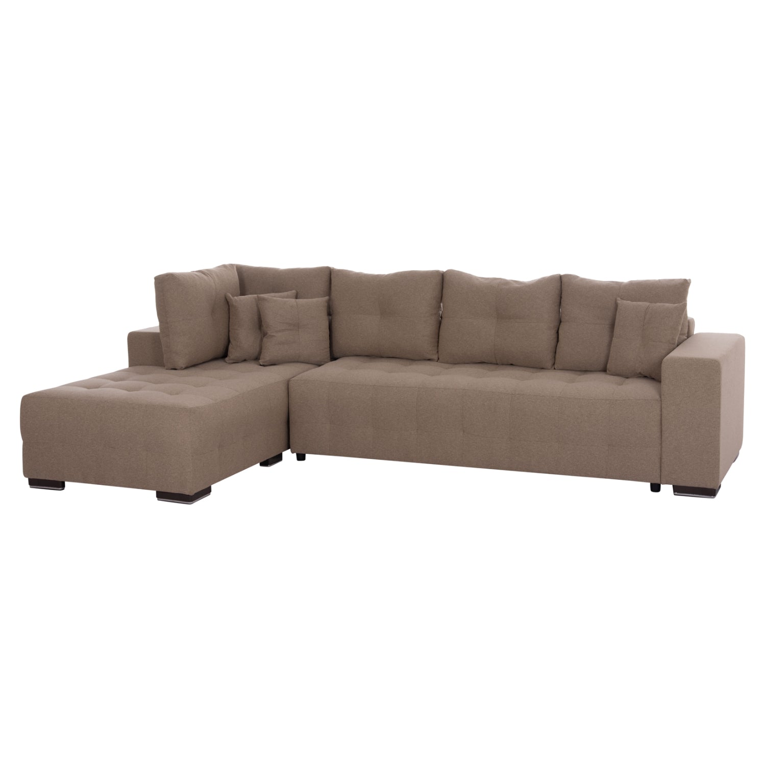 ΓΩΝΙΑΚΟΣ ΚΑΝΑΠΕΣ-ΚΡΕΒΑΤΙ ΜΕ ΑΠΟΘ.ΧΩΡΟ TRENDSTON HM3302.03L ΜΠΕΖ ΥΦΑΣΜΑ 298x177x95Υεκ - Pakobazaar