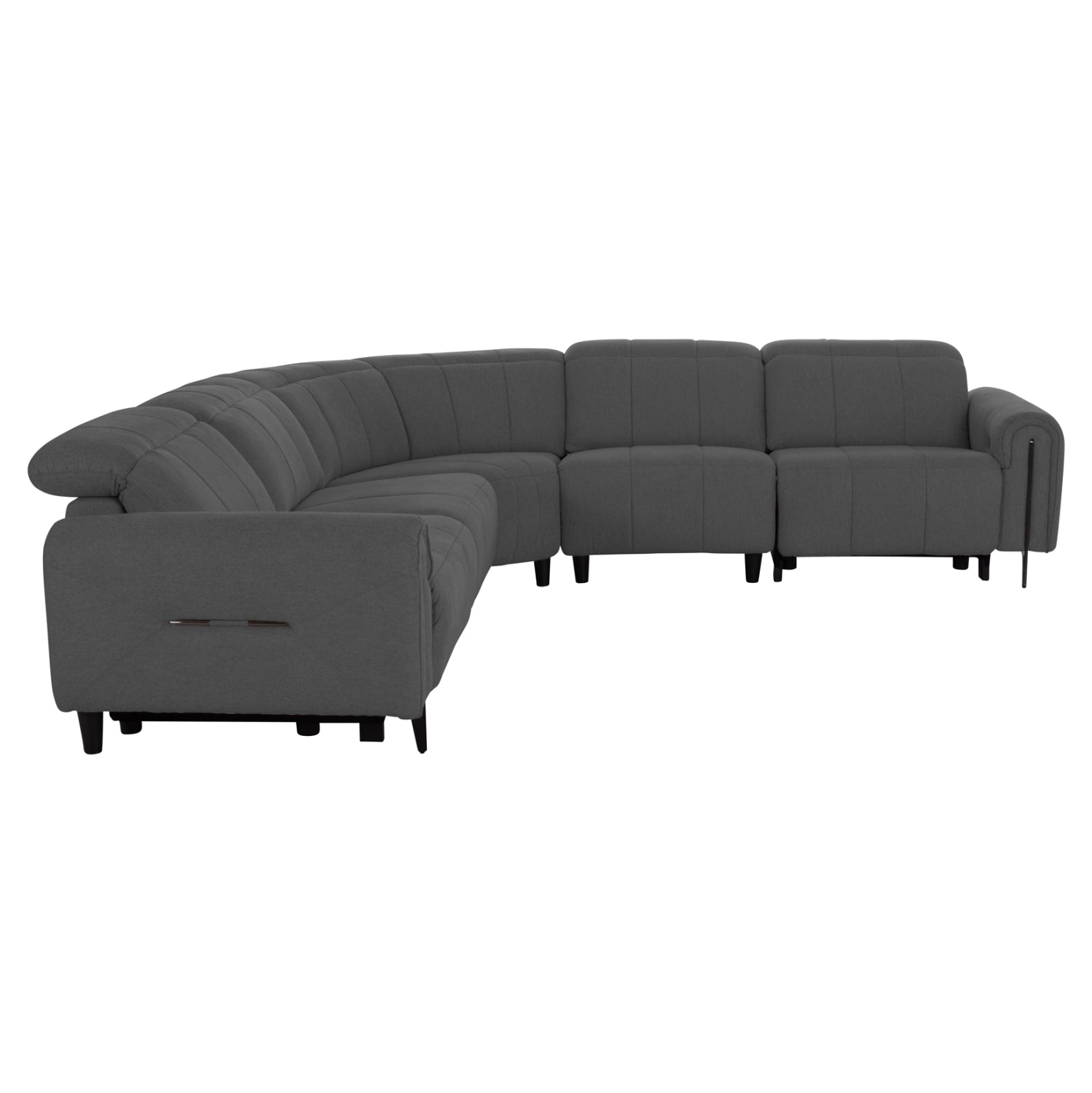 ΓΩΝΙΑΚΟΣ ΚΑΝΑΠΕΣ ΜΕ RECLINE ORACLE HM3290.01 ΓΚΡΙ ΥΦΑΣΜΑ 260x260x90(κάθισμα)x94Υεκ. - Pakobazaar