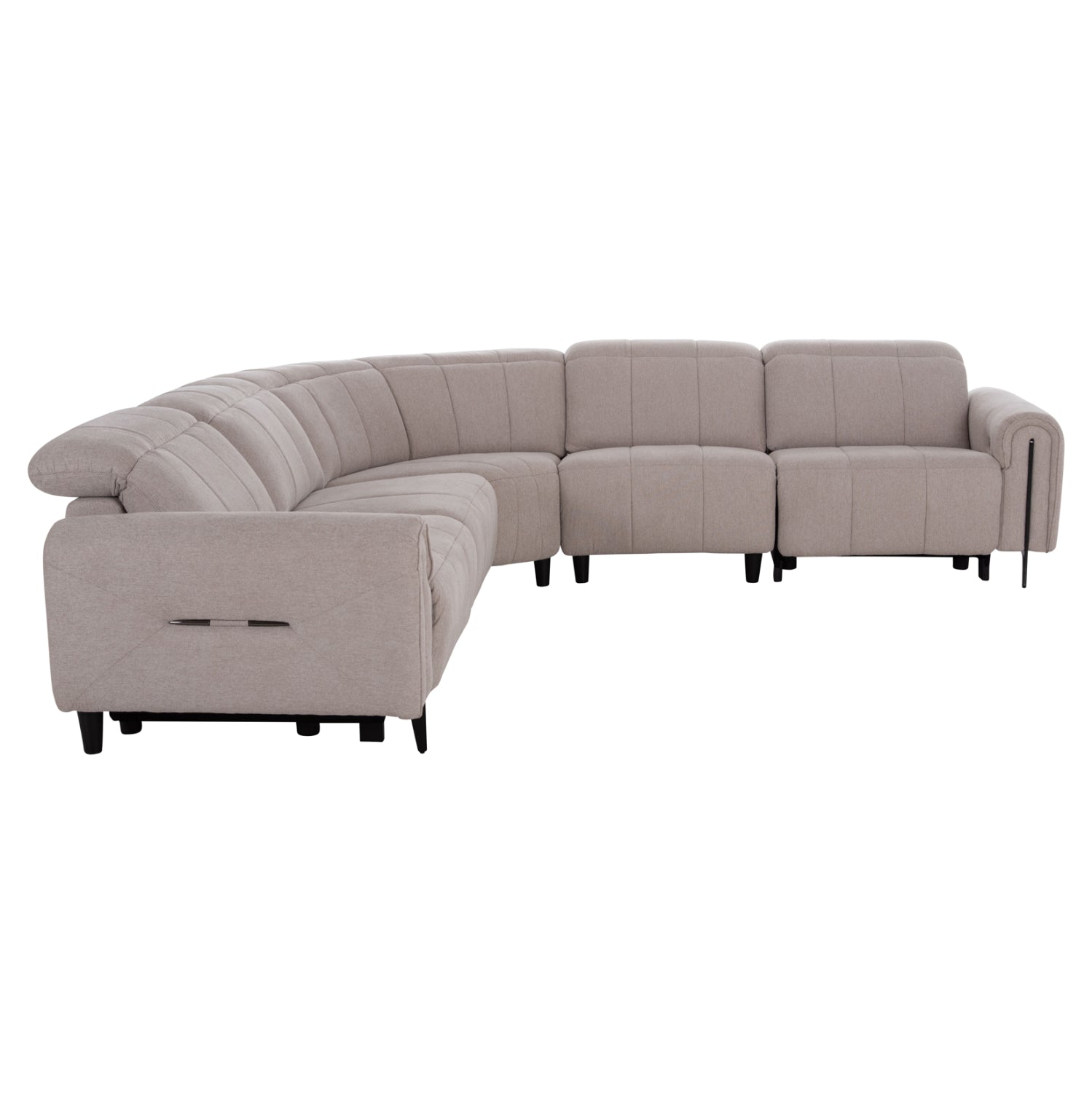 ΓΩΝΙΑΚΟΣ ΚΑΝΑΠΕΣ ΜΕ RECLINE ORACLE HM3290.02 ΜΠΕΖ ΥΦΑΣΜΑ 260x260x90(κάθισμα)x94Υεκ. - Pakobazaar