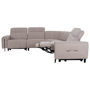 ΓΩΝΙΑΚΟΣ ΚΑΝΑΠΕΣ ΜΕ RECLINE ORACLE HM3290.02 ΜΠΕΖ ΥΦΑΣΜΑ 260x260x90(κάθισμα)x94Υεκ. - Pakobazaar