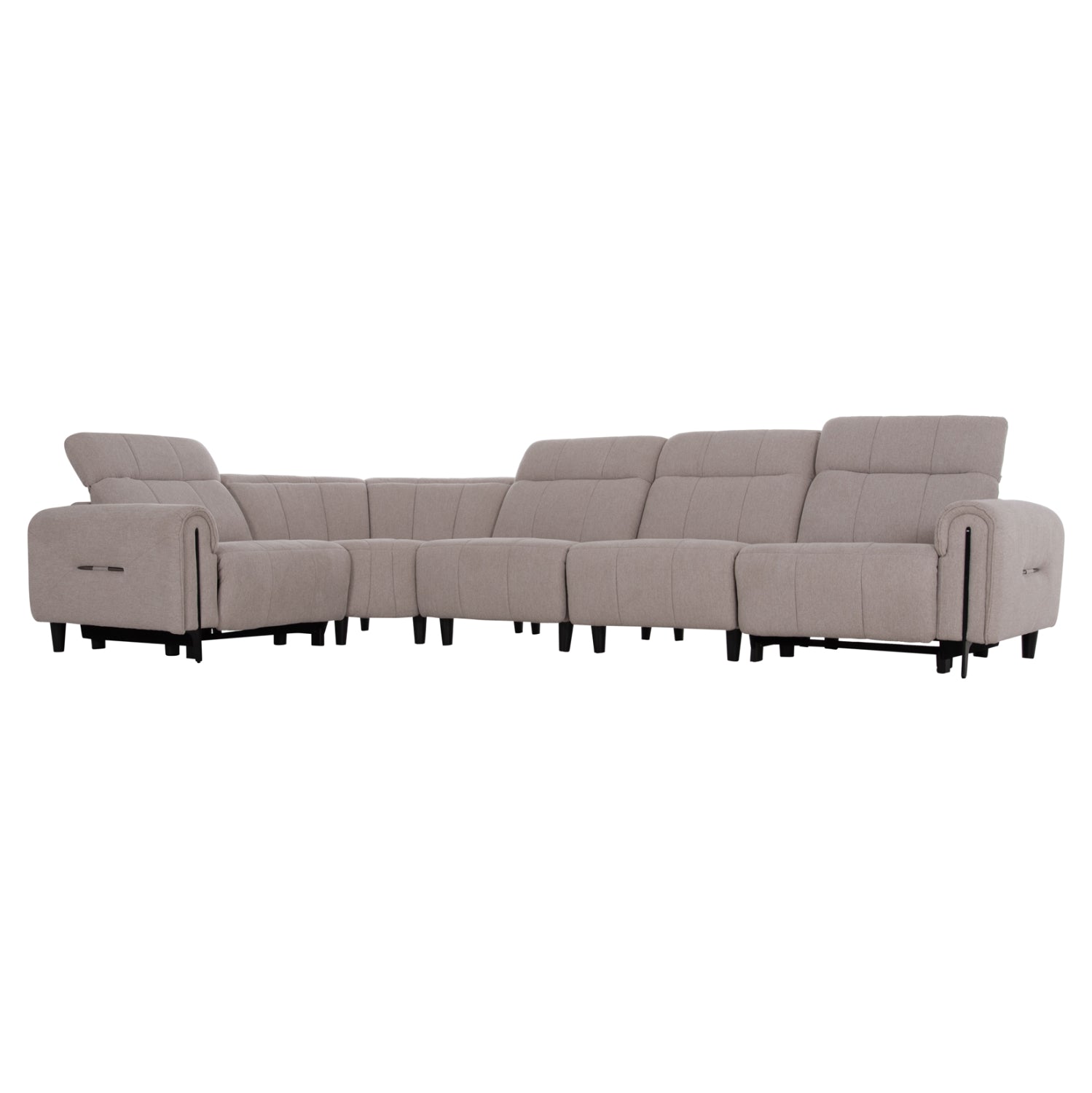 ΓΩΝΙΑΚΟΣ ΚΑΝΑΠΕΣ ΜΕ RECLINE ORACLE HM3290.02 ΜΠΕΖ ΥΦΑΣΜΑ 260x260x90(κάθισμα)x94Υεκ. - Pakobazaar