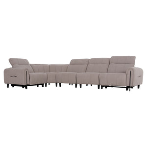 ΓΩΝΙΑΚΟΣ ΚΑΝΑΠΕΣ ΜΕ RECLINE ORACLE HM3290.02 ΜΠΕΖ ΥΦΑΣΜΑ 260x260x90(κάθισμα)x94Υεκ. - Pakobazaar