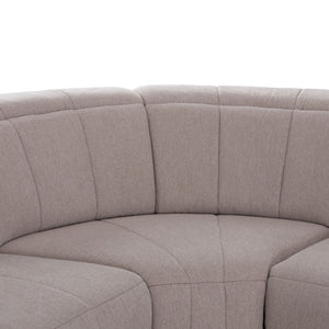ΓΩΝΙΑΚΟΣ ΚΑΝΑΠΕΣ ΜΕ RECLINE ORACLE HM3290.02 ΜΠΕΖ ΥΦΑΣΜΑ 260x260x90(κάθισμα)x94Υεκ. - Pakobazaar