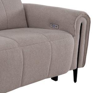 ΓΩΝΙΑΚΟΣ ΚΑΝΑΠΕΣ ΜΕ RECLINE ORACLE HM3290.02 ΜΠΕΖ ΥΦΑΣΜΑ 260x260x90(κάθισμα)x94Υεκ. - Pakobazaar