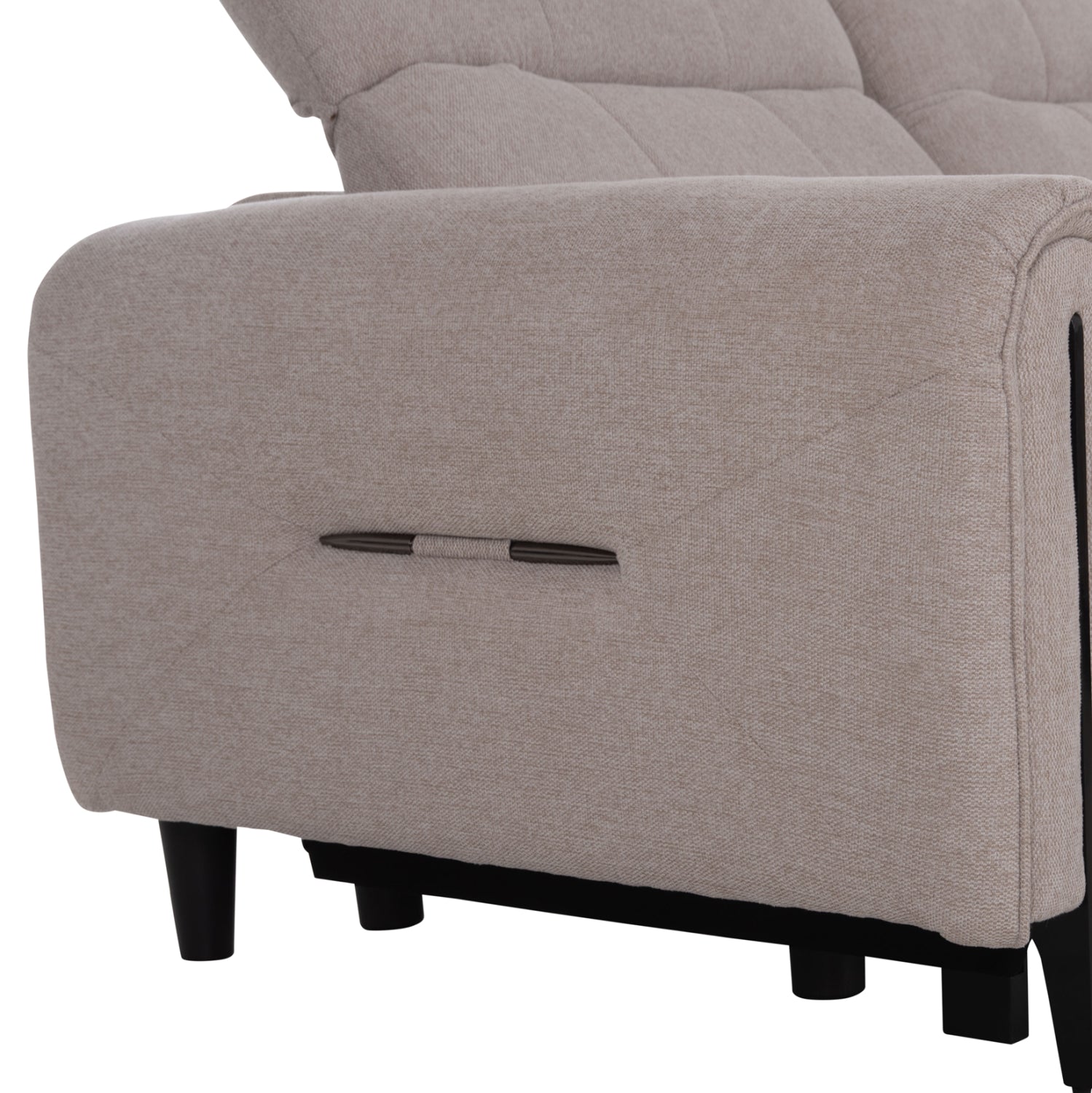 ΓΩΝΙΑΚΟΣ ΚΑΝΑΠΕΣ ΜΕ RECLINE ORACLE HM3290.02 ΜΠΕΖ ΥΦΑΣΜΑ 260x260x90(κάθισμα)x94Υεκ. - Pakobazaar