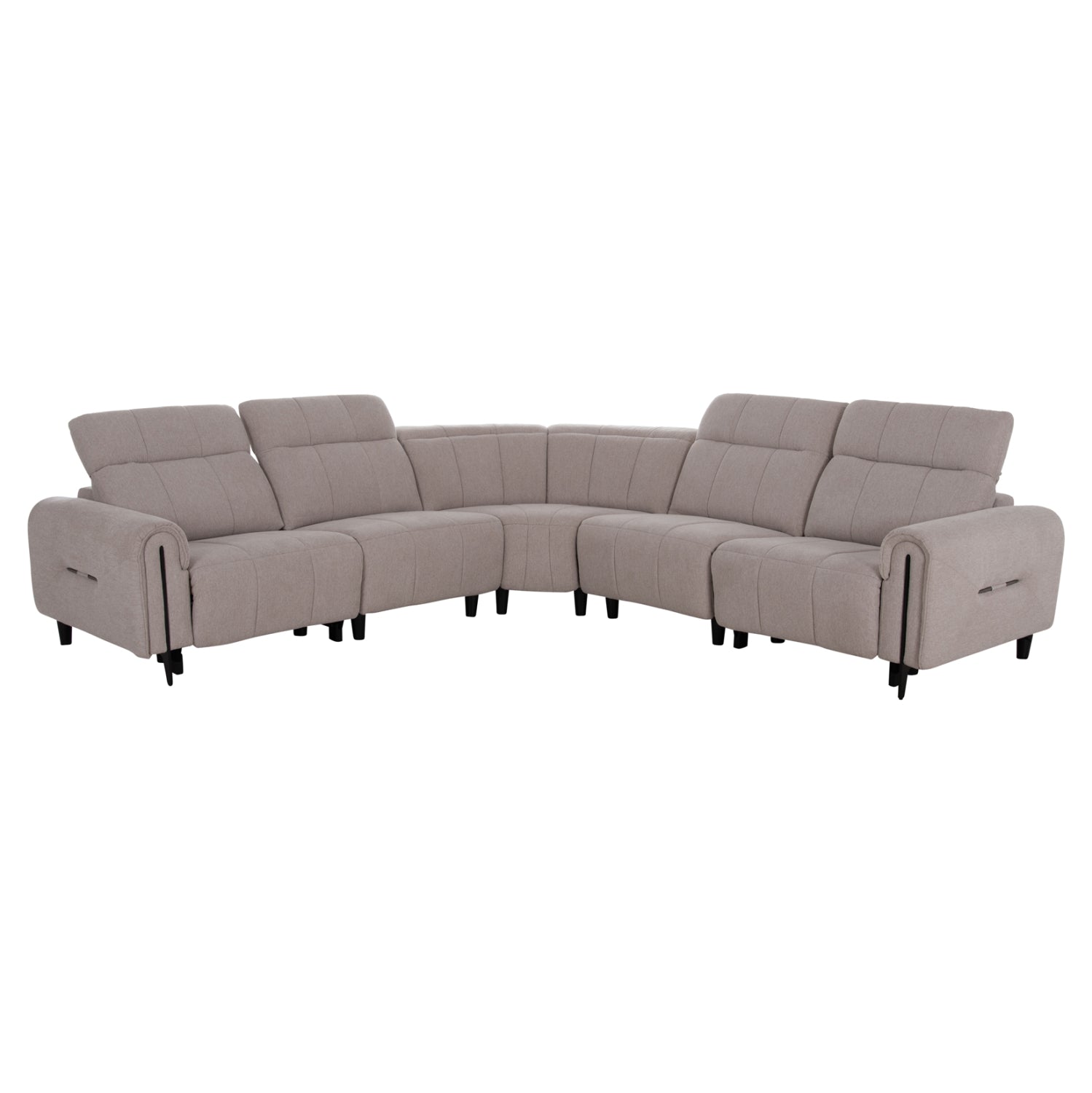ΓΩΝΙΑΚΟΣ ΚΑΝΑΠΕΣ ΜΕ RECLINE ORACLE HM3290.02 ΜΠΕΖ ΥΦΑΣΜΑ 260x260x90(κάθισμα)x94Υεκ. - Pakobazaar