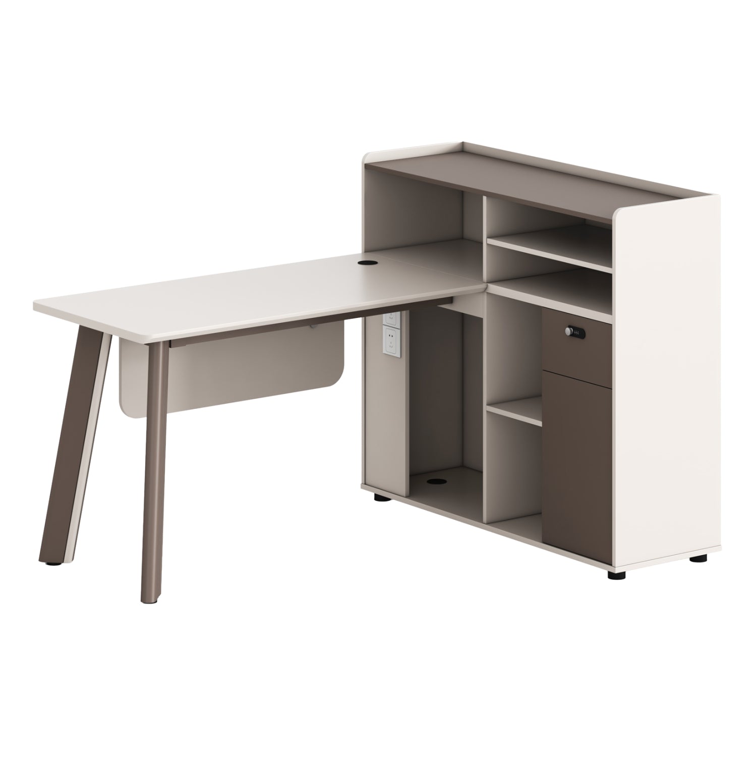 ΓΡΑΦΕΙΟ ΔΕΞΙΑ ΓΩΝΙΑ NEWLINE HM18275R ΜΕΛΑΜΙΝΗ ΕΚΡΟΥ--ΠΟΔΙΑ ΑΛΟΥΜΙΝΙΟΥ 160x120x105Υεκ - Pakobazaar