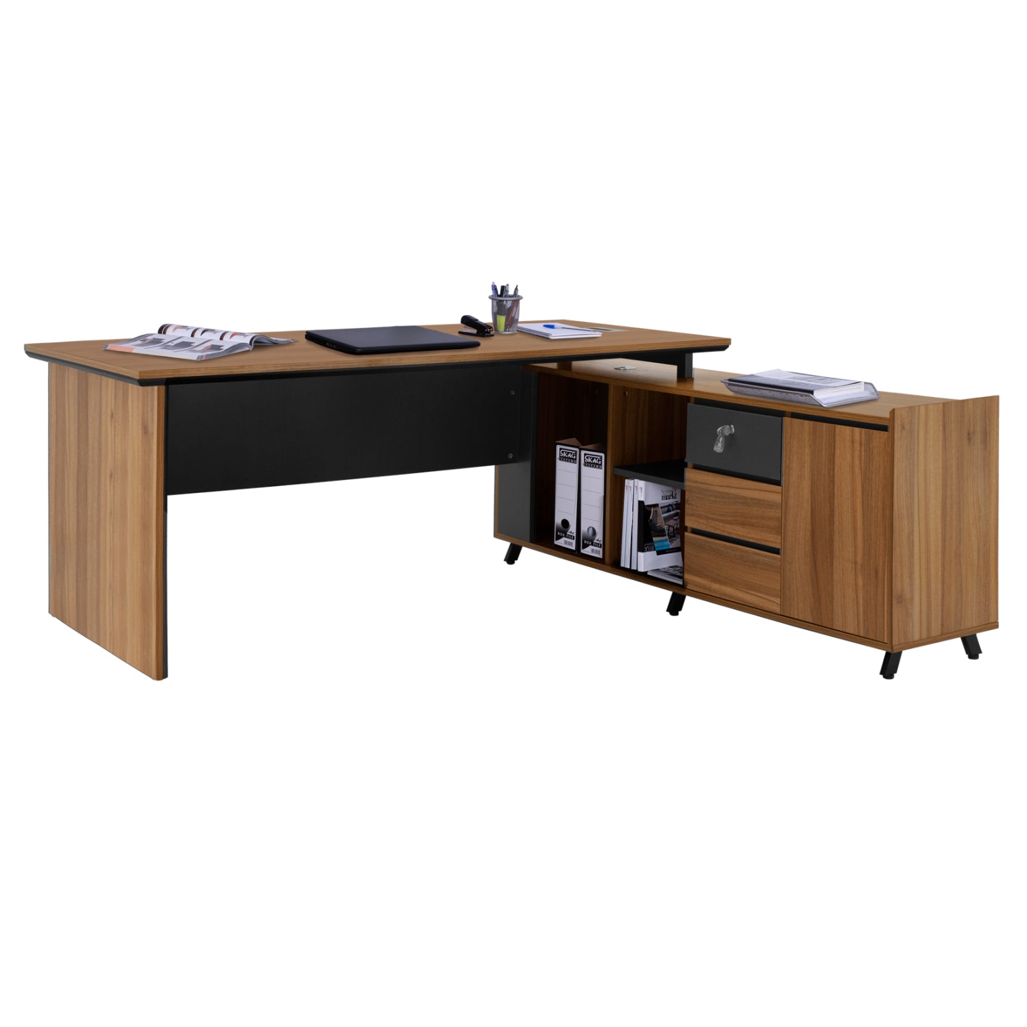 ΓΡΑΦΕΙΟ ΕΠΑΓΓΕΛΜΑΤΙΚΟ ΑΝΑΣΤΡΕΨΙΜΗ ΓΩΝΙΑ SUPREME 200Χ180Χ76 HM2384 - Pakobazaar